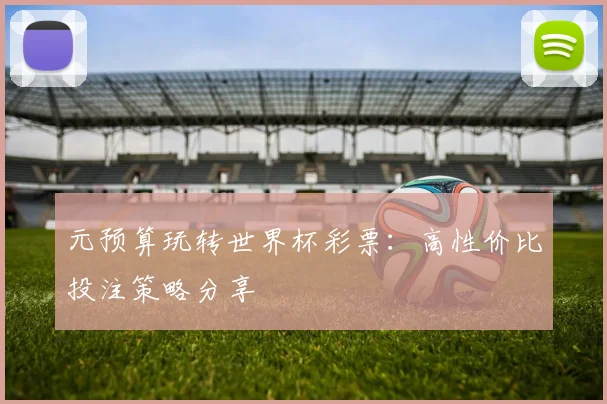 元预算玩转世界杯彩票:高性价比投注策略分享